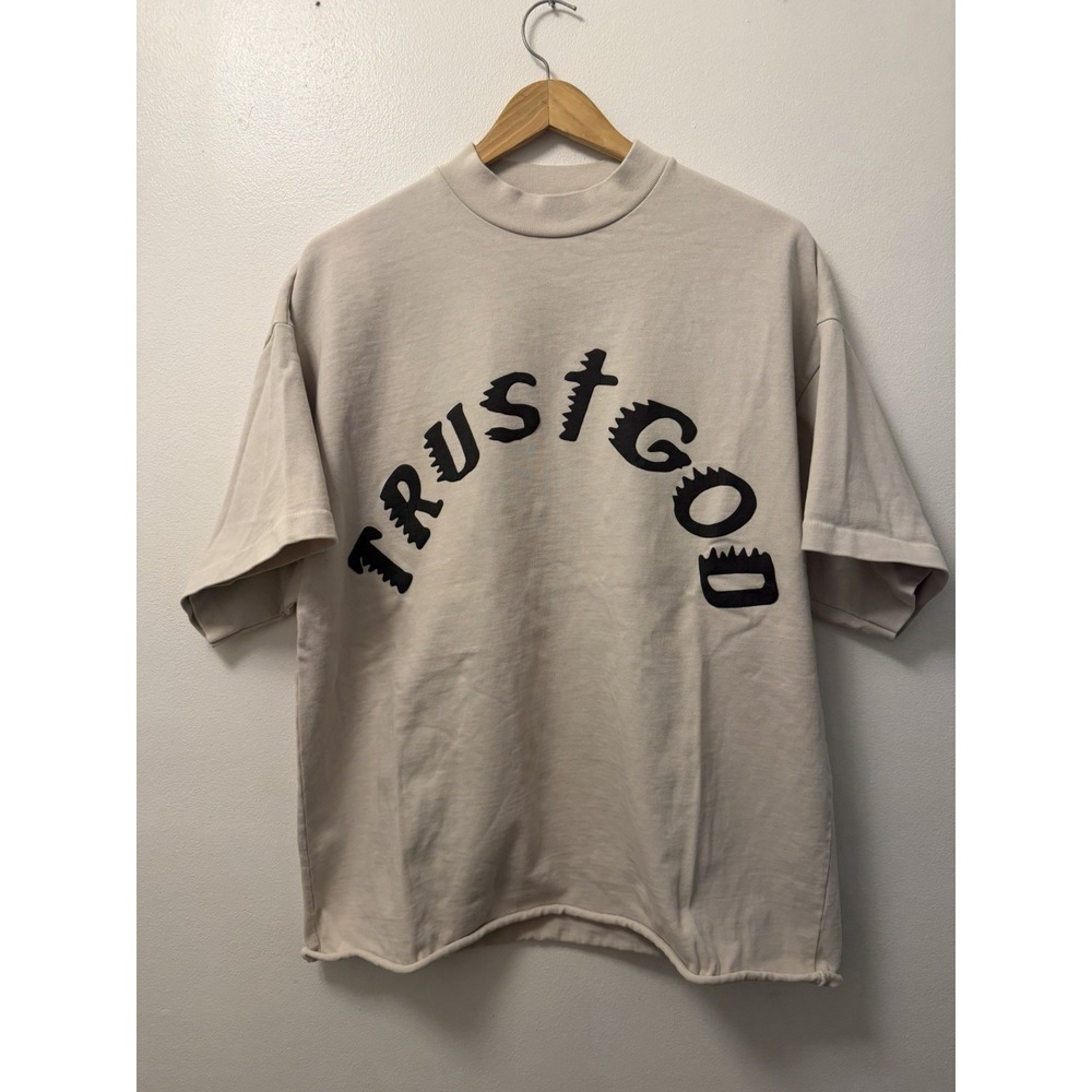 Kanye West Trust God Sunday Service CPFM 2019 Bone T Shirt Adult Small Oversized